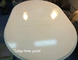 伸縮ダイニングテーブル再塗装、仕上げ