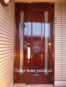 木製玄関ドア塗装横浜市仕上げ