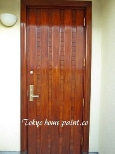木製玄関ドア塗装横浜市18仕上げ