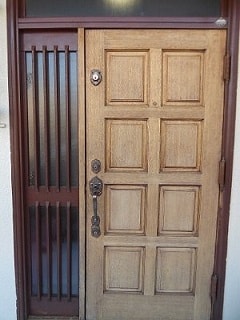 ヤマハ玄関ドア塗装埼玉県工事前