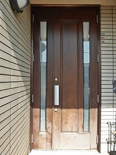 木製玄関ドア塗装横浜市,工事前