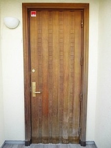 木製玄関ドア塗装横浜市18工事前