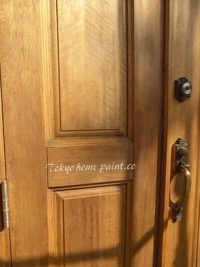 木製玄関ドアの再塗装33.10