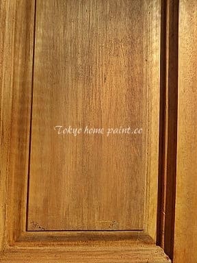 木製玄関ドアの再塗装33.11