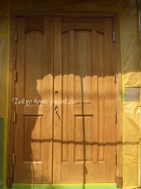 木製玄関ドアの再塗装33.19