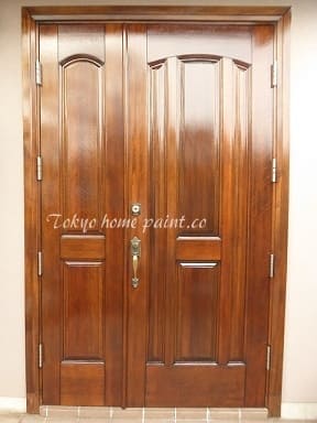 木製玄関ドアの再塗装33.20