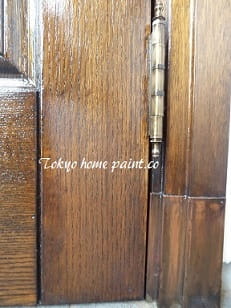 木製玄関ドア塗装、10