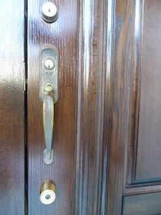 木製玄関ドア塗装、6