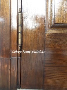 木製玄関ドア塗装、9