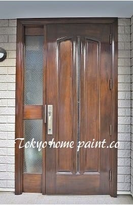 木製玄関ドア塗装調布市8.完成
