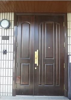 木製玄関ドア塗装、西東京市1