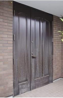 木製玄関ドア塗装杉並区10.1