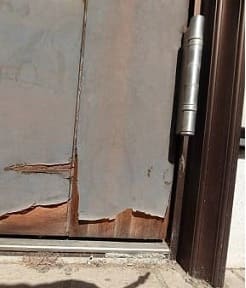 ヤマハ木製玄関ドア塗装、横浜市2