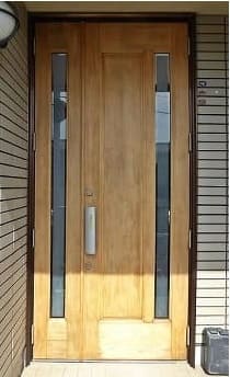 ヤマハ木製玄関ドア塗装、横浜市5