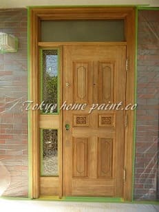 ヤマハ玄関ドア塗装、多摩6