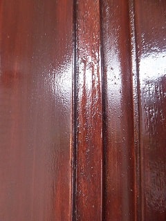 木製玄関ドア他社の施工ミス2