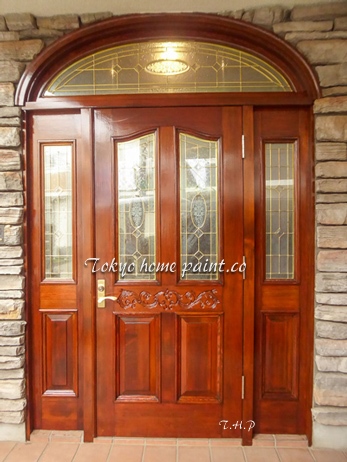 木製玄関ドア塗装37-仕上げ