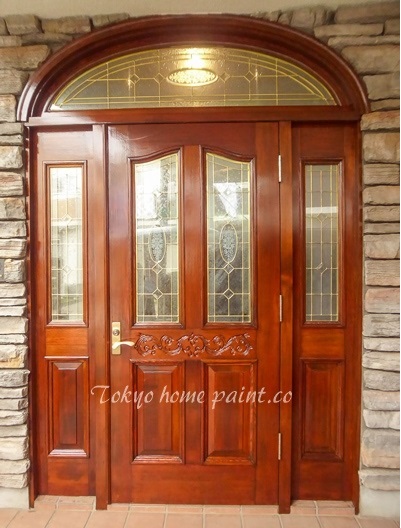 木製玄関ドア塗装西東京_37
