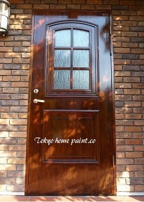 海外製玄関ドア再塗装