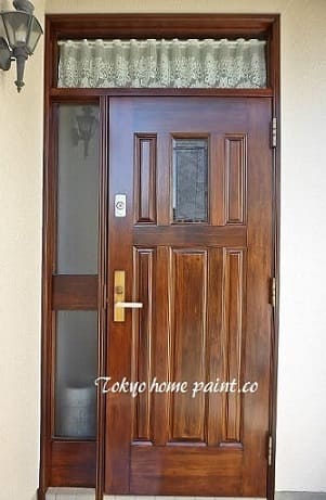 ヤマハ玄関ドア塗装