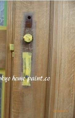 ヤマハ製玄関ドア塗装.8