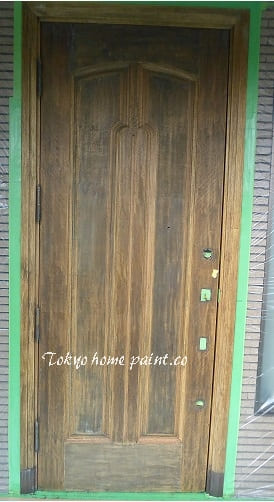 アイカ玄関ドア塗装修理10