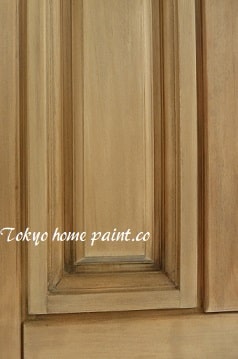 木製の玄関ドア塗装8