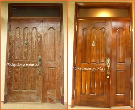 玄関ドアの塗装・ヤマハ製