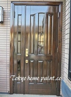 横浜市アイカ玄関ドア塗装仕上げ