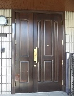 アイカ玄関ドア塗装、西東京市、工事前