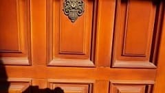 木製玄関ドア塗装村山市3
