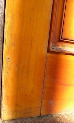木製玄関ドア塗装村山市2