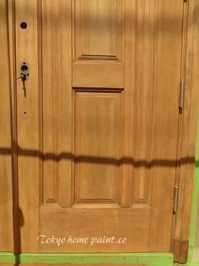木製玄関ドアの再塗装33.13