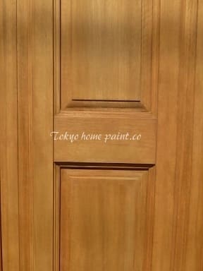 木製玄関ドアの再塗装33.14