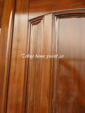 木製玄関ドアの再塗装33.29