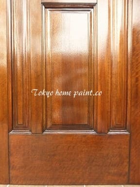 木製玄関ドアの再塗装33.33