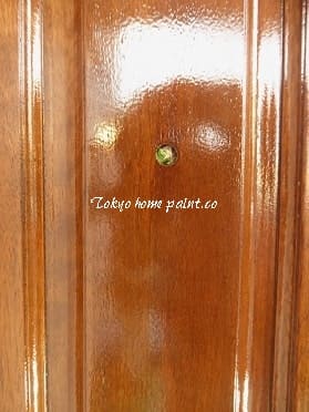 木製玄関ドア再塗装.9
