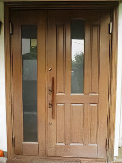 木製玄関ドア塗装8_1