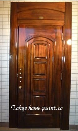 木製玄関ドア塗装大田区10.完成