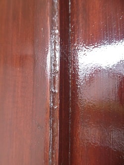 木製玄関ドア他社の施工ミス3