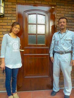 木製玄関ドア塗装スエーデン7_9