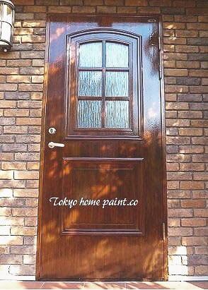 木製玄関ドア塗装スエーデン7_8