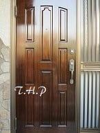 西東京市木製玄関ドア塗装仕上げ