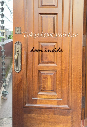 木製ドアの室内側