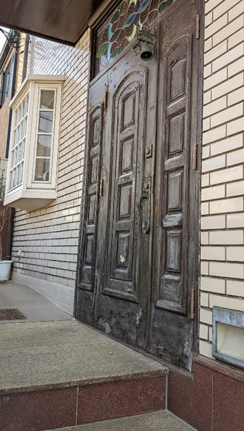 木製ドア修理塗装.世田谷区1