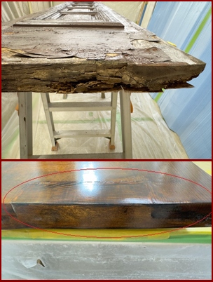 木製ドア修理塗装.世田谷区2