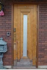 大田区木製玄関ドア塗装前