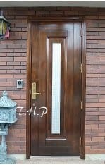 大田区木製玄関ドア塗装