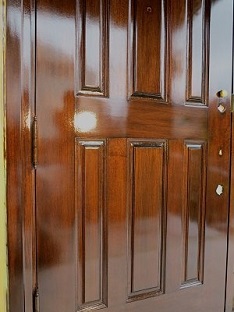 世田谷区木製アイカ玄関ドア塗装7