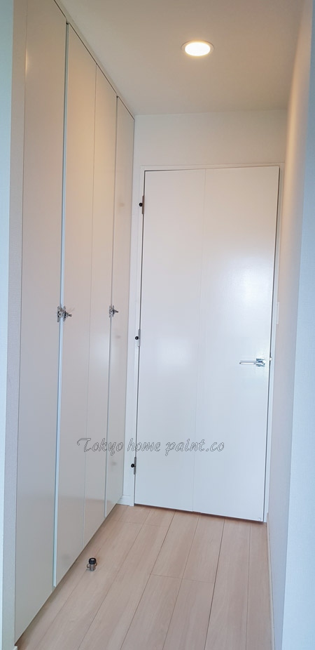 室内建具を工場で仕上げました
